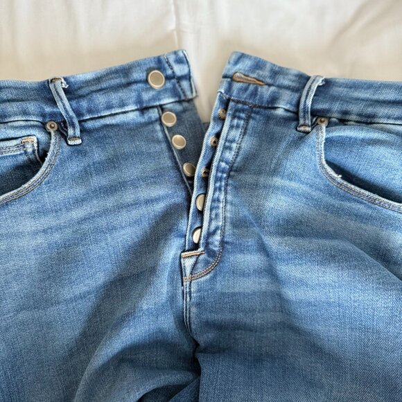 Good American Button Fly Distressed High Rise Skinny Jeans (Plus Size 16/1X) - Picture 9 of 9